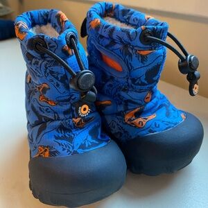Toddler Blue and Orange Bogs Winter Boots